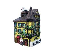 Alsace France - Imán para nevera, recuerdo de viaje, 3D, decoración magnética para nevera, colección artesanal pintada a mano