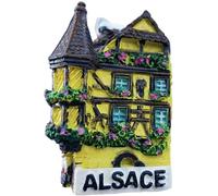 Alsace France - Imán para nevera, recuerdo turístico, imán decorativo pintado a mano