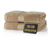 ALSAP Juego de 2 Toallas de Mano Marrones, Ultrasuaves y Superabsorbentes de Algodón Egipcio 700 g/m² - Calidad de Hotel