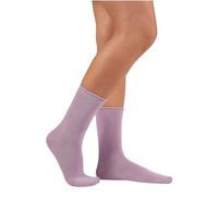 alsestudio Calcetines para mujer, sin costuras, no elásticos, súper suaves, modales, ricos, paquete de 3 pares, tacto de seda, transpirables, 4-7 calcetines para mujer, Lila-3 pares, Talla única