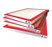 ALSIX Juego de 4 marcos de pantalla de seda de aluminio, 60 90 110 200 malla, equivalente a micras 250 165 150 75 malla de poliéster