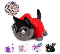 ALSUGMRTOY Aaron - Peluche de gato - Animal de peluche en posición acostada con 98 calcomanías, regalo coleccionable vintage para decoración del hogar (gato Aarón)