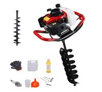 ALSUP Ahoyadora Gasolina | 4 Tiempos Motor | Ø40-300mm Broca | Excavadora de Orificios Resistente con Barrena Espiral, para Construcción Ligera 6cm