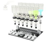 ALSUP Dispensador Manual de Perfumes 12 Cabezales 200ml - Máquina Llenadora de Líquidos de Sobremesa - para Tiendas de Perfumería Bares y Estudios
