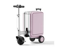ALSUP Maleta Patinete Eléctrica 20 Pulgadas, Equipaje De Cabina Impermeable, Asa Telescópica One-Touch, Puerto USB Carga Externa, 110kg Carga, Cerradura TSA Pink
