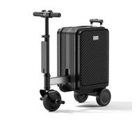 ALSUP Maleta Patinete Eléctrica 20 Pulgadas, Equipaje De Cabina Impermeable, Asa Telescópica One-Touch, Puerto USB Carga Externa, 110kg Carga, Cerradura TSA Black