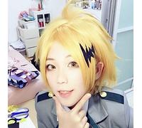 Alta calidad Boku no Hero Academia Kaminari Denki Cosplay peluca My Hero Academy pelucas de pelo sintético resistente al calor + gorra de peluca