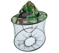 Alta calidad verde camuflaje Mosquito Insectos Bug Red de malla Head Face gorro de pantalla al aire libre jardín suministros