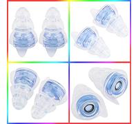 Alta Fidelidad 27dB Reducción de Ruido Anti Ruido Tapones para los Oídos Drummer Concert Party Kit de Protección Auditiva (Azul)