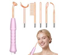Alta Frecuencia Estetica Facial, ROMMQB Máquina Facial de Alta Frecuencia Profesional de 6 Tubos Neón, Varilla de Terapia de luz para Crecimiento Capilar, Acné, Reducción de Arrugas, Efecto Lifting
