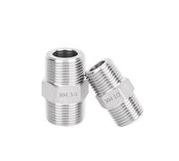 Alta presión 1/8 "1/4" 3/8 "1/2" 3/4 "NPT BSPT boquilla hexagonal 304 accesorios de tubería con rosca macho igual/reductor de acero inoxidable(BSPT 3I4 to 1I2)