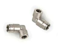 Alta presión 3/8 "9.52 mm Bloqueo deslizante de la interfaz Conector rápido Codo de la junta recta Boquillas del sistema del sistema del asiento del asiento (conector d 1/8 Inner Wire Elbow 10 piezas