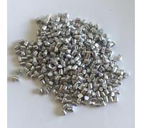 Alta Pureza 99.99% Gránulos De Zinc Metálico Perdigones Bloques Esferas No Oxidadas for Experimentos Galvanización Purificación Investigación Partículas Industriales(6mm*6mm,100g)