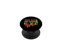 Alta recompensa de Alto Riesgo - Gráfico de motivación Comercial Trader PopSockets PopGrip Adhesivo