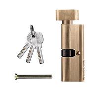 Alta Seguridad Bombin Cerradura 2PCS Cerradura de la puerta interior Core Universal Lock Hogar ACCESORIOS DE LA PUERTA VINTAGE CON EL CERRADO DEL ROBO(All-brass 3 keys)