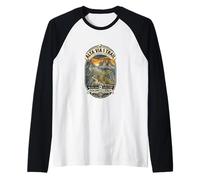 Alta-Via-1 Trail Hiking Venture Badge, Dolomitas, Italia Camiseta Manga Raglan