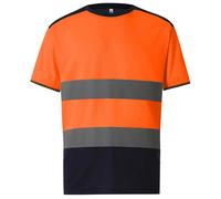 Alta Visibilidad Camiseta Naranja O Amarillo Dos Tonos Yoko Poliéster Corta -