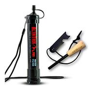 ALTAITREK PRO Bundle Cartucho de filtro para agua y encendedor | Filtro de 0,01 micras, para excursiones y emergencias + encendedor con varilla de magnesio | Purificador para la supervivencia