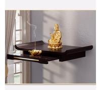 Altar budista de madera maciza montado en la pared con cajón, nicho de oración y mesa de incienso, pequeño santuario budista, ideal para prácticas espirituales