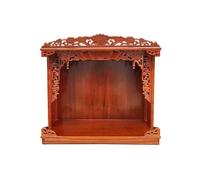 Altar budista de madera maciza montado en la pared para el hogar, meditación, oración e incienso