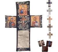 Altar católico portátil hecho a mano para oración diaria y devoción, regalos católicos cristianos, santuario de viaje de bolsillo con cruz y rosario, regalo de altar personal plegable, compañero de fe