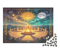 Altar Celestial Místico Puzzle de 1000 Piezas Papel para Adultos Escena de Ritual Mágico Juego de Puzzle 1000 Piezas Decoración Hogar Regalo Relajación Concentración 38x26cm/1000pcs