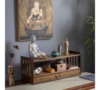 Altar de meditación de 3 niveles con almacenamiento, santuario personal para oraciones y adivinación, gabinete de oración budista compacto