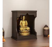 Altar Del Santuario, Altar De Meditación,Mesa De Altar De Madera,Mesa De Ofrenda Budista,Altar De Incienso For El Hogar,Adecuado Prácticas De Brujería Y Meditación Pagana(Walnut,S)