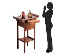 Altar Espiritual Mesa de Altar Espiritual Budista con Cajon, Estatua de Buda para Mesa de Entrada, Expositor Estante de Meditación Ofrenda, Consola de Oración China Guan Gong