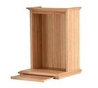 Altar mural con base para estatuas de Buda, mesa de ofrendas mural para Buda, altar budista de pared de bambú para oración, para veneración e incienso(Wood color,36*27.5*39cm/14.2*10.8*15.3in)