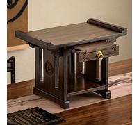 Altar Personal De Sobremesa,Armario De Altar De Bambú Con Cajón Extensible,Soporte Para Buda De Templo,Almacenamiento De Doble Nivel,para Sala De Estar O Dormitorio(40x25x28cm/15.75x9.84x11.02in)