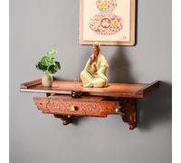 Altar santuario de madera montado en la pared para meditación y oración, diseño moderno para uso doméstico y templo, ideal para estatua de Buda e incienso