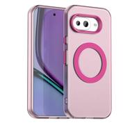 Altartar Funda magnética para Google Pixel 8 A compatible con MagSafe para Pixel 8 A, funda transparente ultrafina, resistente a los golpes, mate, parte trasera de la lente, color rosa