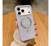 Altartar Funda magnética para iPhone 13 con purpurina, funda de silicona para iPhone 13 Sparkle Diamant Mujer Ultrafina Brillante Case Luxury Bumper Cover Niza-Violeta Claro