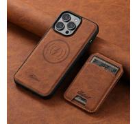 Altartar Funda magnética para iPhone 16 con compartimento para tarjetas, funda magnética para tarjetas de crédito con soporte, piel resistente a los golpes, funda protectora para iPhone 16 caqui 2