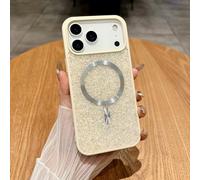 Altartar Funda magnética para iPhone 16 Pro, funda con purpurina, funda de silicona para iPhone 16 Pro Sparkle Diamant Mujer Ultrafina Brillante Case Luxury Bumper Cover Girchen-Golden