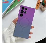 Altartar Funda magnética para Samsung Galaxy S23, funda para mujer, ultrafina, de silicona suave, resistente a los golpes, para niñas, mate, protección para cámara, antihuellas, color lila y gris