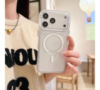 Altartar Funda para iPhone 17, transparente, magnética, para iPhone 17, transparente, antigolpes, magnética, protección contra caídas, color blanco