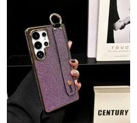 Altartar Funda para Samsung Galaxy S23 Ultra con purpurina, fina de silicona con pulsera, carcasa de diamante, función atril, funda de lujo, resistente a los golpes, para mujer y niña, color lila