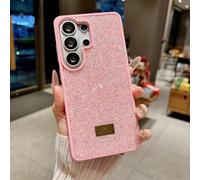 Altartar Funda para Samsung Galaxy S25 con purpurina, de silicona para Samsung S25 Sparkle Diamant Mujer Ultrafina Luxury Case Protector de Cámara Bumper Cover Girchen-Rosa