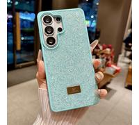 Altartar Funda para Samsung Galaxy S25 Ultra con purpurina, de silicona para Samsung S25 Ultra Sparkle Diamant Mujer Ultrafina Luxury Case Protector de Cámara Bumper Cover Girchen-Glacier Azul