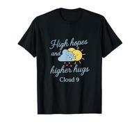 Altas esperanzas y Abrazos más Altos Nube 9 Pareja Novedad Camiseta