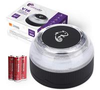 Altaudia Luz de Emergencia v16 Geolocalizada y conectada DGT 3.0 - Obligatoria desde Enero 2026, Baliza Homologada Automóviles, Visible 1km-360°, Resistente al Agua, Pilas Incluidas, Datos hasta 2038