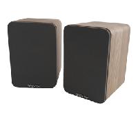 ALTAVOCES 2.0 BLUETOOTH AUTOAMPLIFICADOS APPROX APPSPK02WD 30W POR CANAL BT5.0 RCA OPTICAL COAXIAL USB INCLUYE SOPORTE PARED COLOR MADERA APPSPK02WD