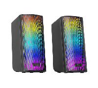altavoces 2.0 bluetooth mars gaming msrgb2 15w bt 5.3 jack 3.5mm rgb caja de control microsd negro