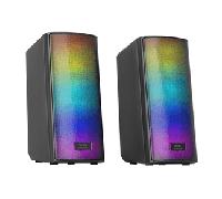 ALTAVOCES 2.0 BLUETOOTH MARS GAMING MSRGB2 15W BT 5.3 JACK 3.5mm RGB CAJA DE CONTROL MicroSD NEGRO MSRGB2