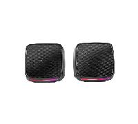 Mars Gaming MS-Pro, Altavoces Compactos 10W, Iluminación RGB Flow Dinámica, Altavoz PC con Caja de Control y Entrada Jack 3.5mm, Altavoces Gaming Compatibles con PC/Mac/Smartphone/Tablet, Negro