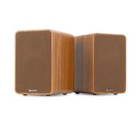 Audizio KS10 - Altavoces HiFi Activos 120W con HDMI ARC, Bluetooth 5.0, USB, Amplificador Integrado, DSP, Altavoces de estanteria para TV, música y Tocadiscos, Color Madera