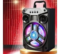 Altavoces Bluetooth inalámbricos con doble subwoofer, Bluetooth 5.0, radio FM, sistema de sonido estéreo para fiestas en interiores y exteriores