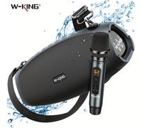Altavoces Bluetooth Portátiles W-KING X10MIC (120W PICO) 70W con Micrófono Inalámbrico, Bluetooth Inalámbrico para Exteriores Resistente al Agua